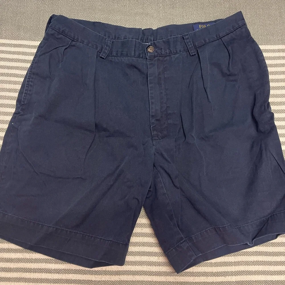 Ralph Lauren Dark Blue Classic Fit‎ Pleated 9” Shorts